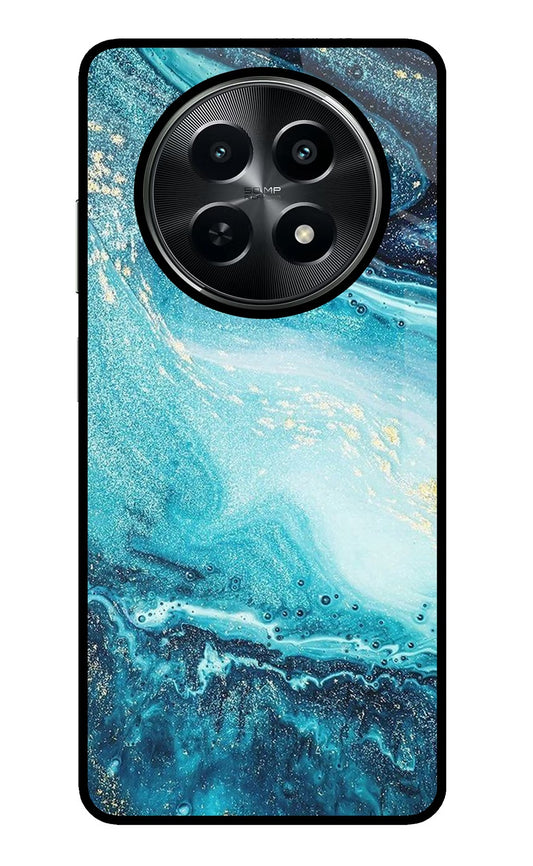 Blue Glitter Marble Realme C65 5G Glass Case