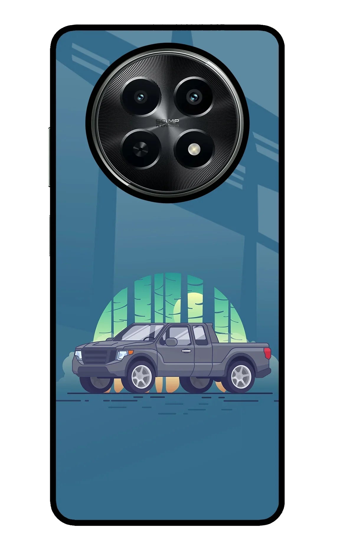 Retro Garage Vibe Realme C65 5G Glass Case