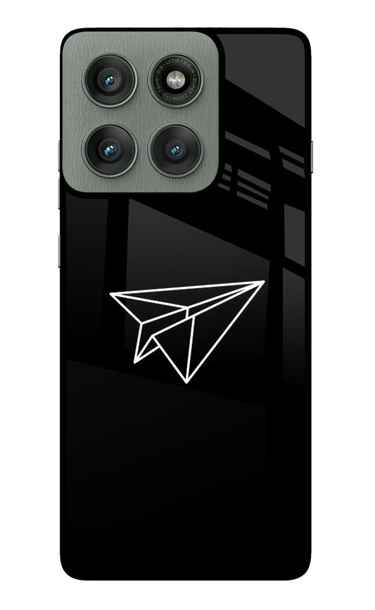 Paper Plane White Moto Edge 60 Pro Back Cover
