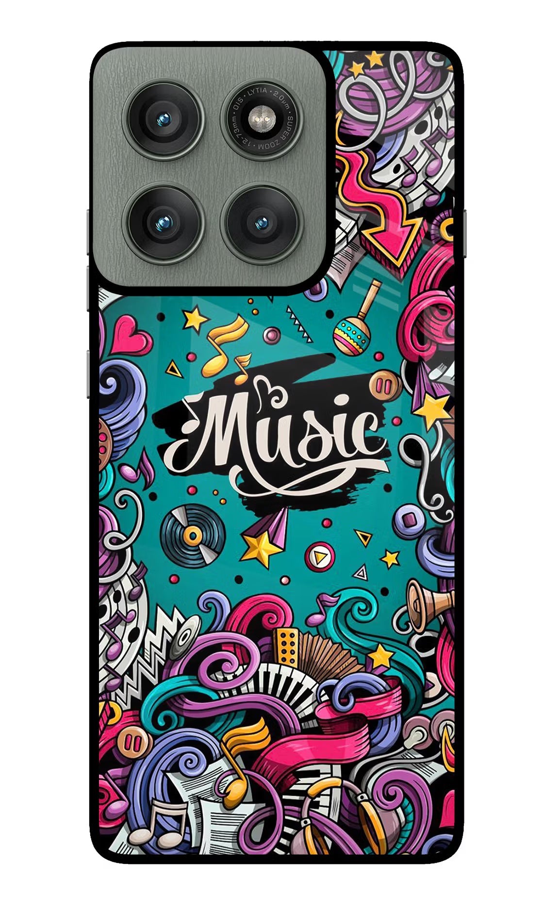 Music Graffiti Moto Edge 60 Pro Back Cover
