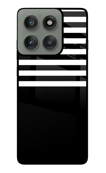 Black and White Print Moto Edge 60 Pro Back Cover