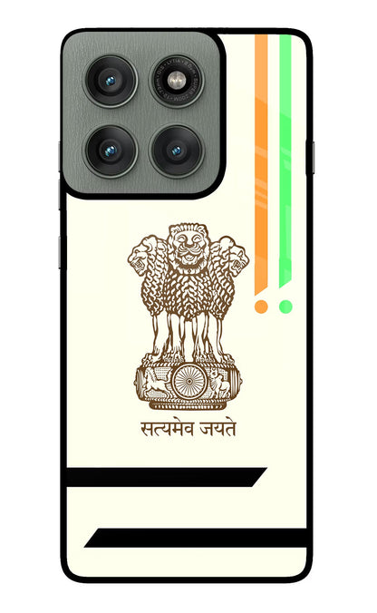 Satyamev Jayate Brown Logo Moto Edge 60 Pro Back Cover