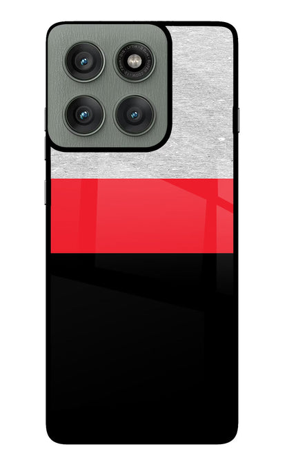 Tri Color Pattern Moto Edge 60 Pro Back Cover