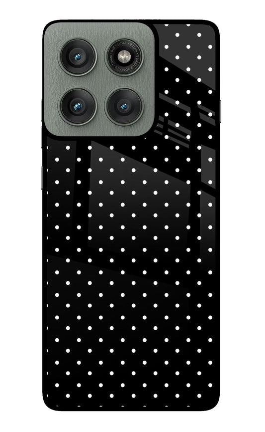 White Dots Moto Edge 60 Pro Glass Case