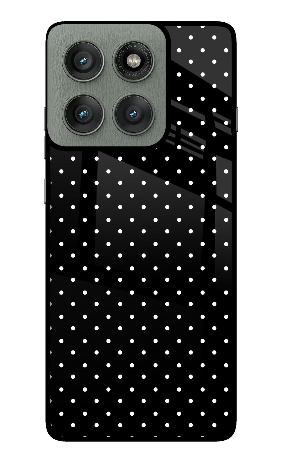 White Dots Moto Edge 60 Pro Back Cover