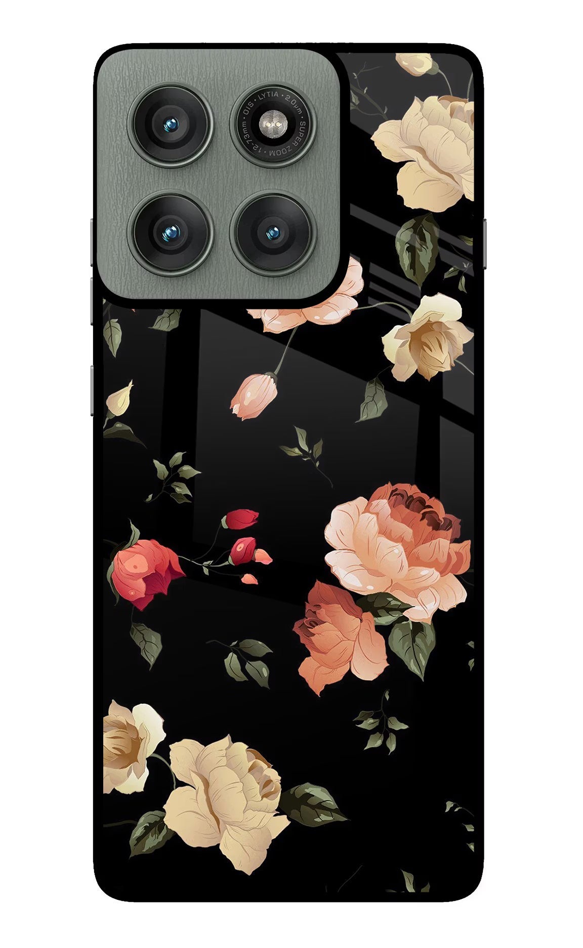 Flowers Moto Edge 60 Pro Glass Case