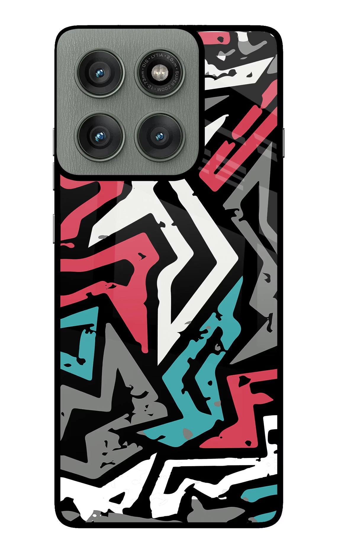 Geometric Graffiti Moto Edge 60 Pro Glass Case