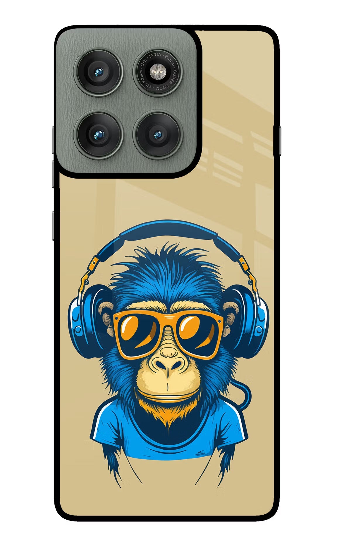 Monkey Headphone Moto Edge 60 Pro Glass Case