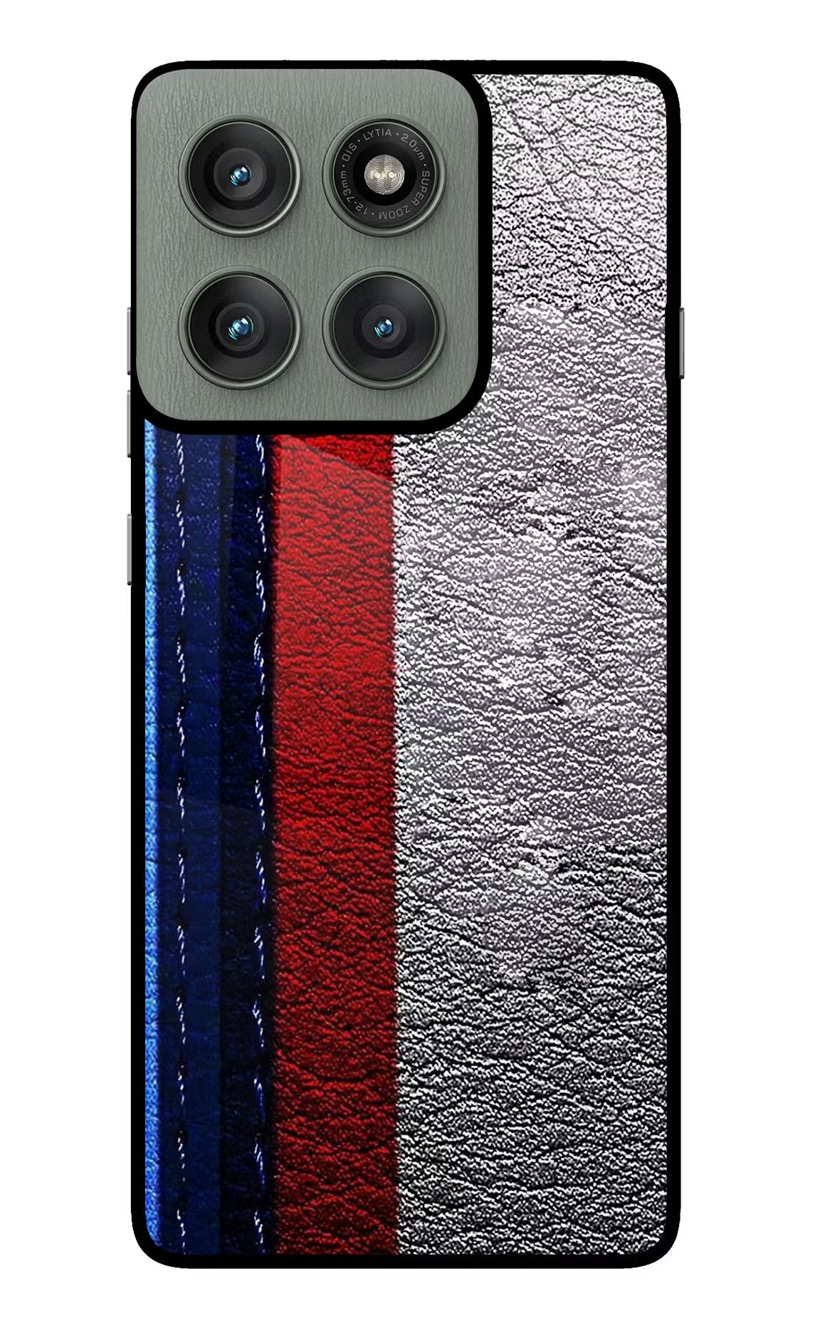 BMW Stripes Moto Edge 60 Pro Glass Case