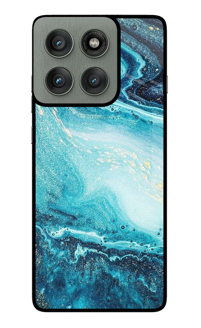 Blue Glitter Marble Moto Edge 60 Pro Back Cover