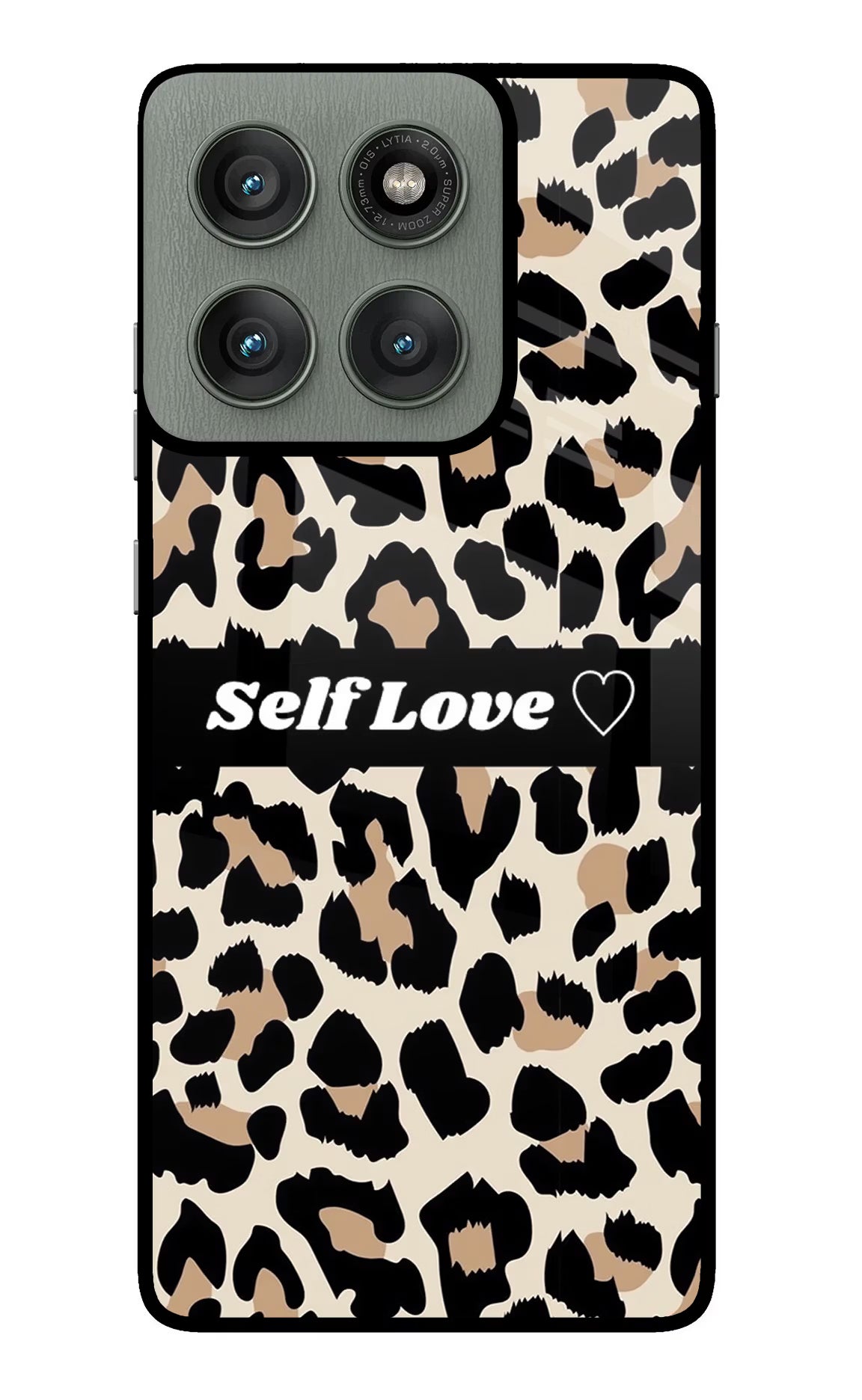 Leopard Print Self Love Moto Edge 60 Pro Back Cover