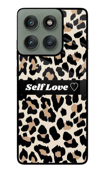 Leopard Print Self Love Moto Edge 60 Pro Back Cover