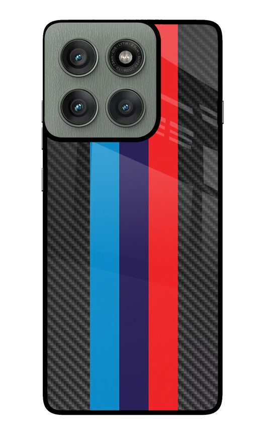 BMW Stripes Pattern Moto Edge 60 Pro Back Cover