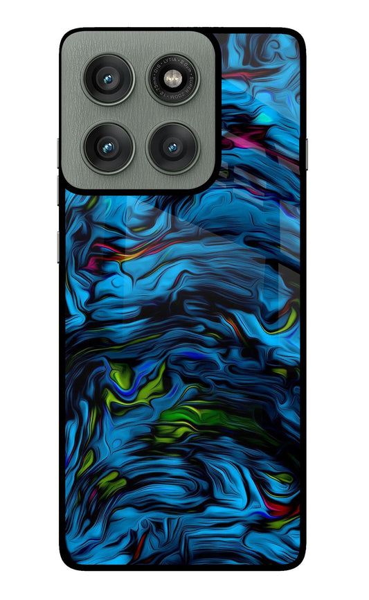 Dark Blue Abstract Moto Edge 60 Pro Glass Case