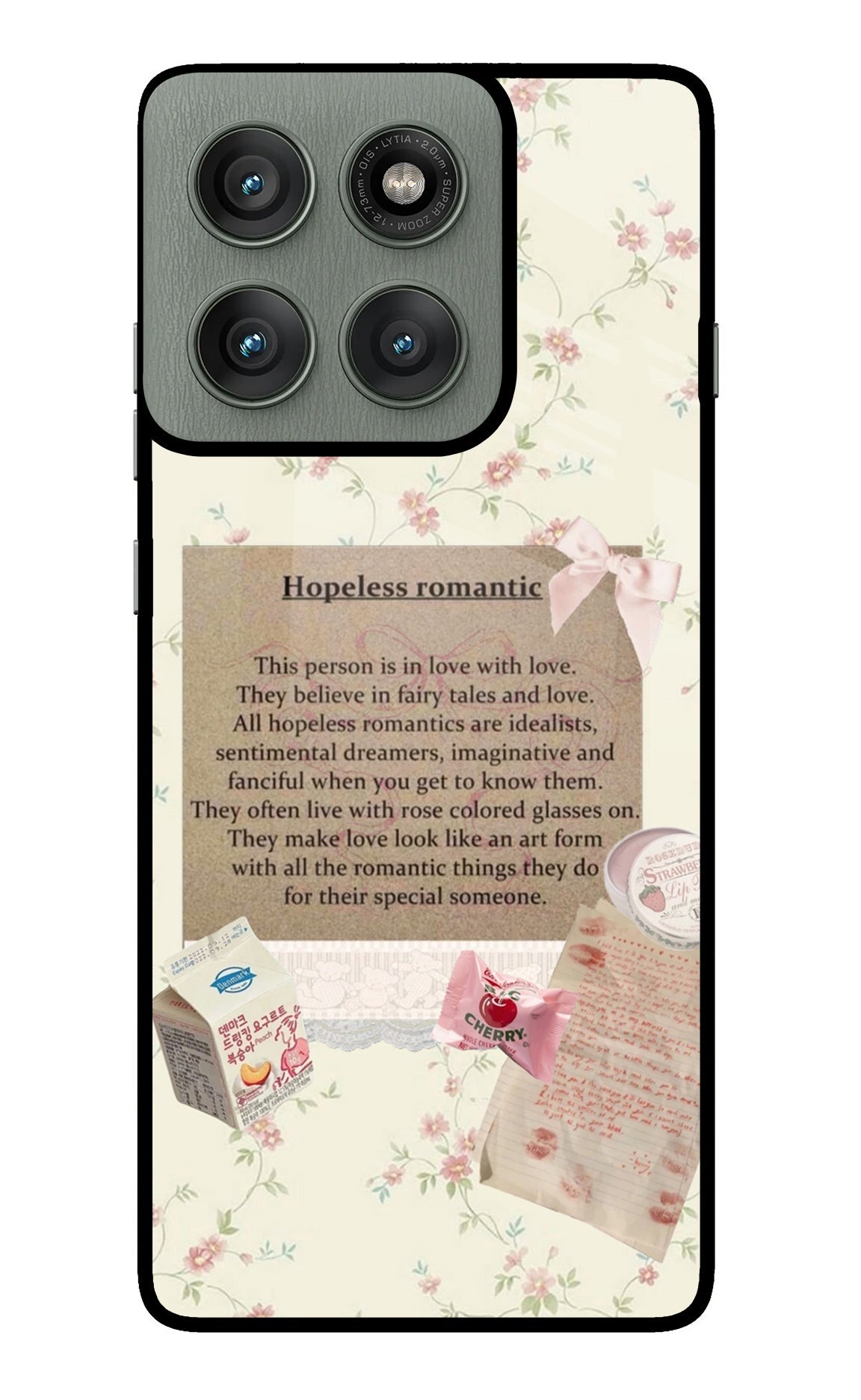 Hopeless Romantic Moto Edge 60 Pro Glass Case