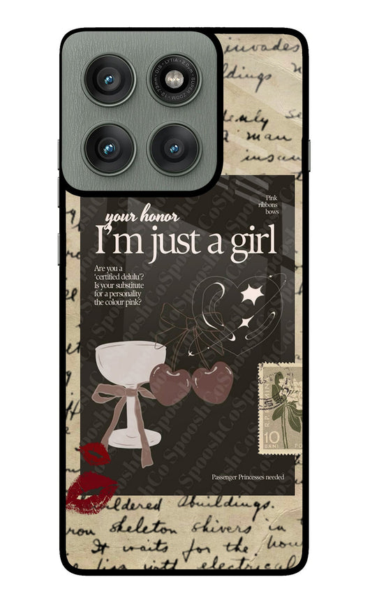I am just a girl Moto Edge 60 Pro Glass Case