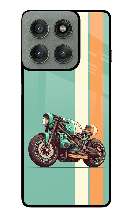 Striped Moto Drift Moto Edge 60 Pro Glass Case