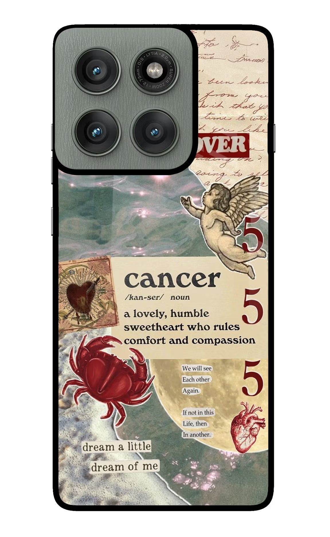 Cancer Zodiac Moto Edge 60 Pro Glass Case