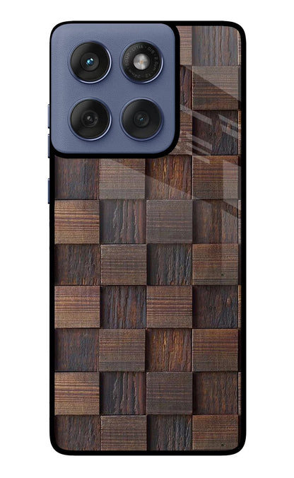 Wooden Cube Design Moto Edge 60 Fusion Back Cover