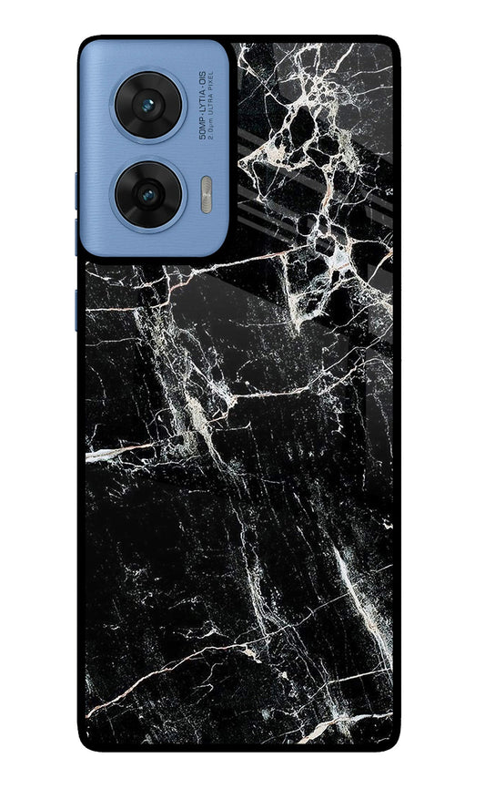 Black Marble Texture Moto Edge 60 Fusion Back Cover