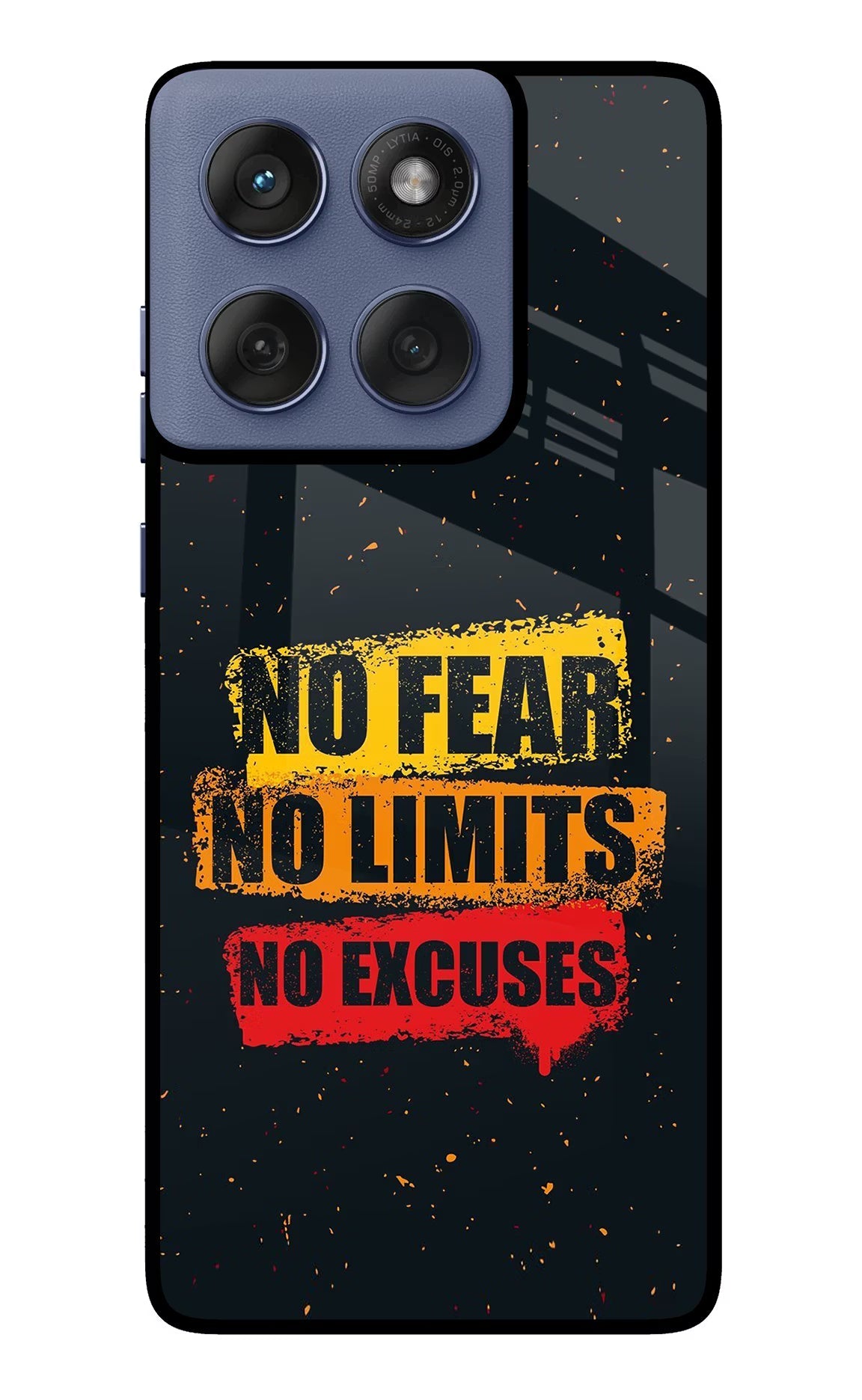 No Fear No Limits No Excuse Moto Edge 60 Fusion Back Cover