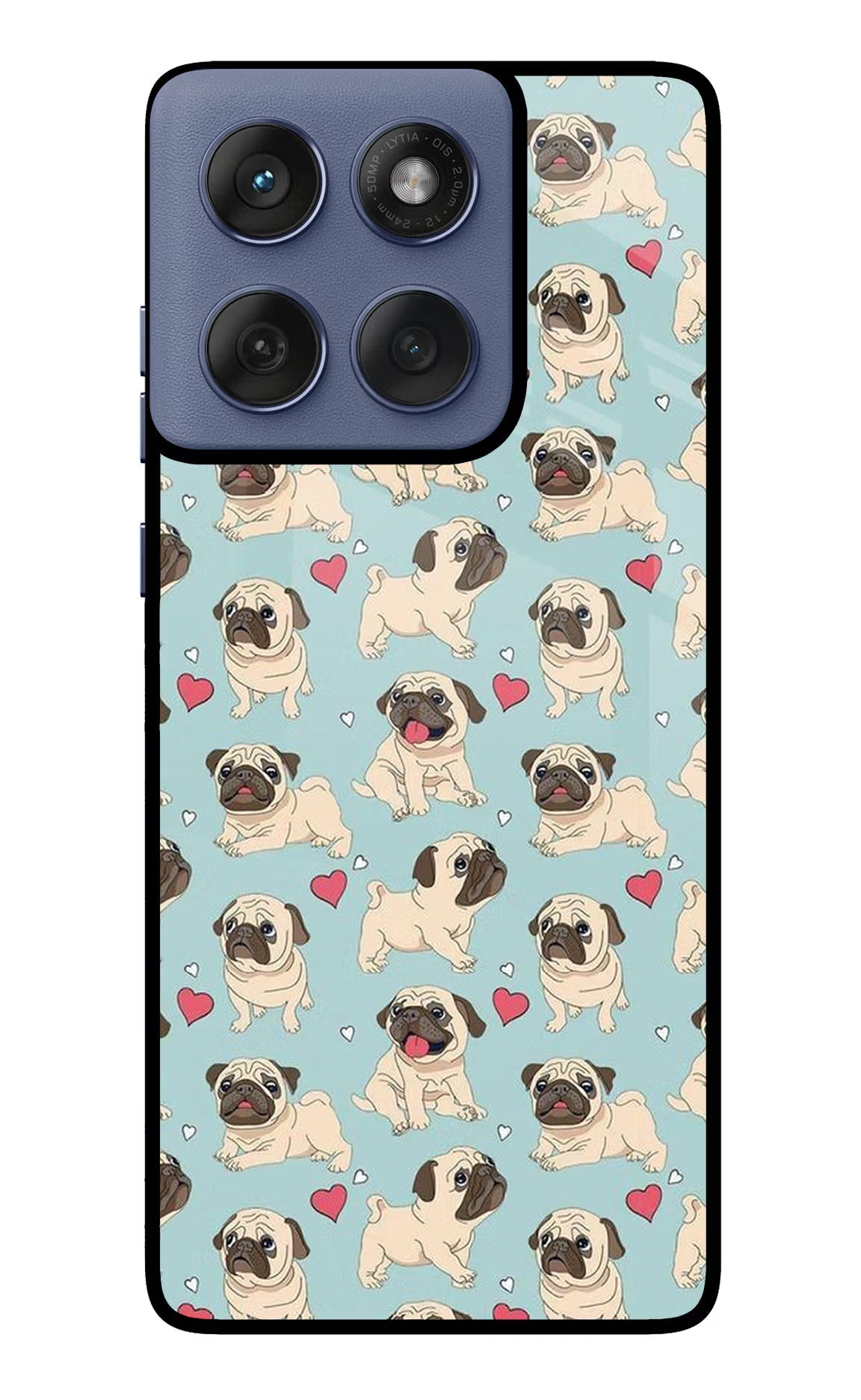 Pug Dog Moto Edge 60 Fusion Glass Case