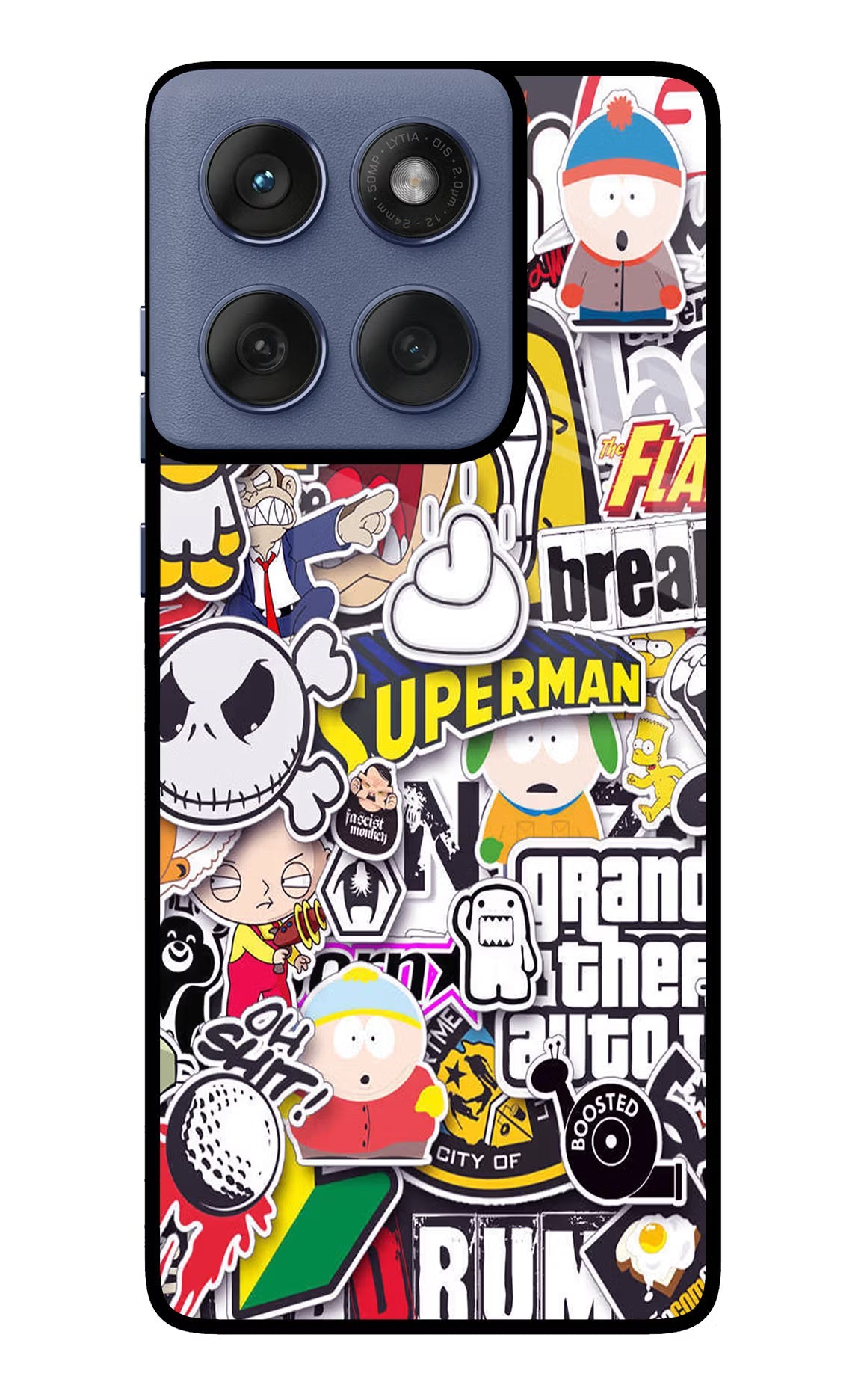 Sticker Bomb Moto Edge 60 Fusion Glass Case