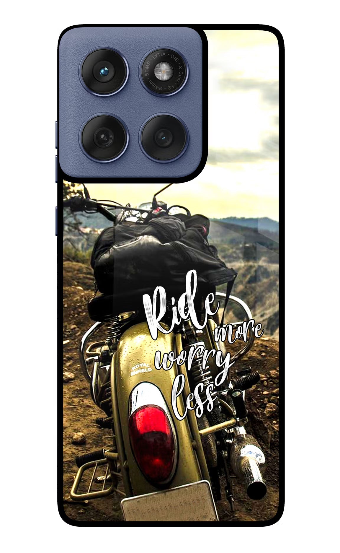 Ride More Worry Less Moto Edge 60 Fusion Back Cover