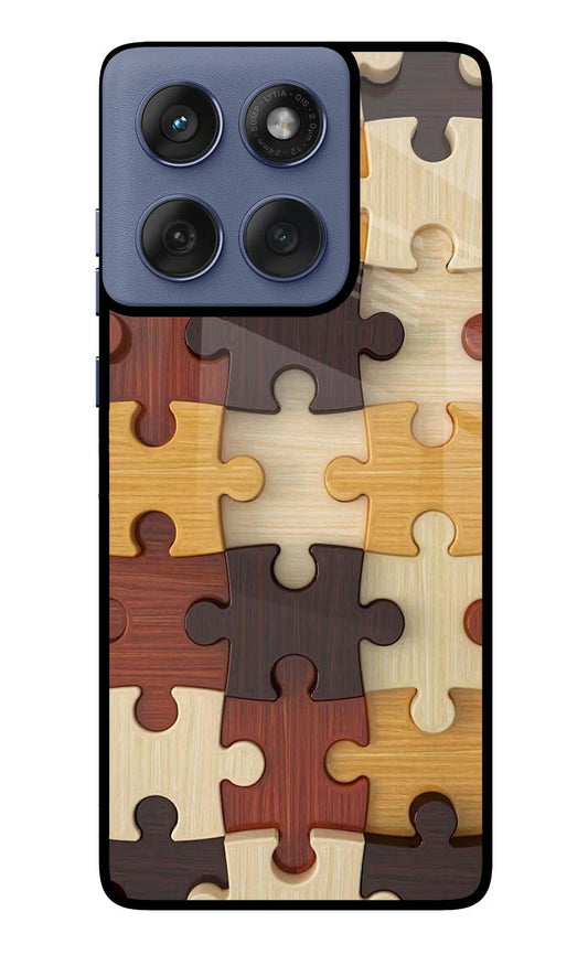 Wooden Puzzle Moto Edge 60 Fusion Back Cover