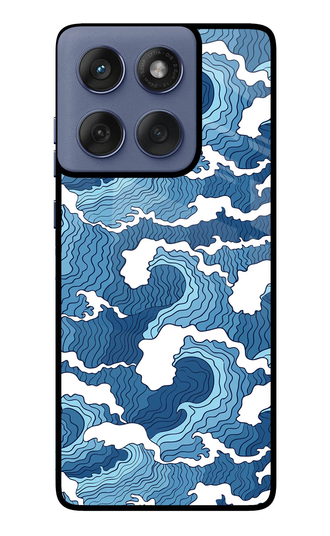 Blue Waves Moto Edge 60 Fusion Glass Case