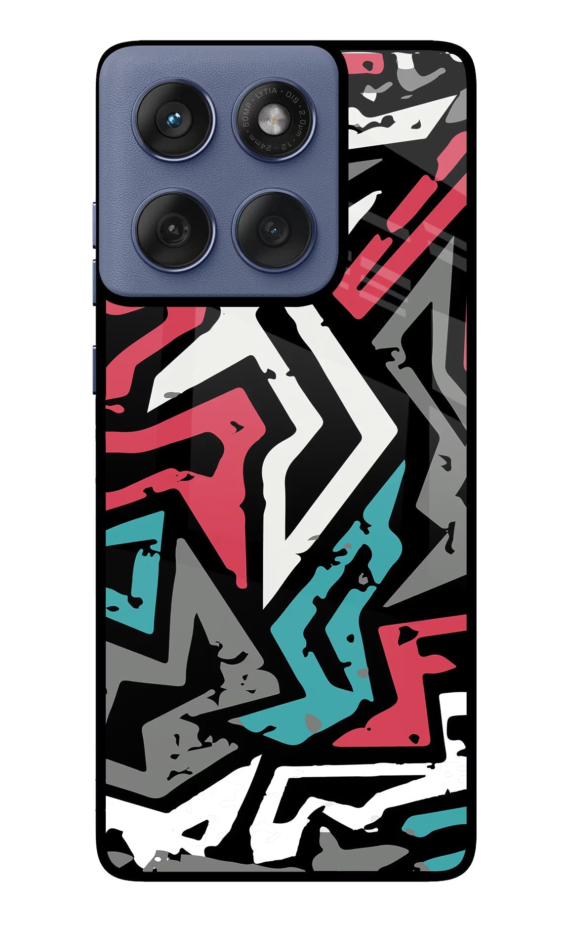 Geometric Graffiti Moto Edge 60 Fusion Back Cover