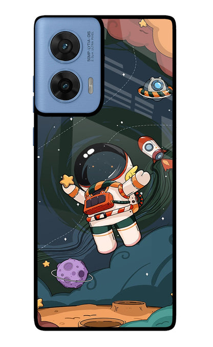 Cartoon Astronaut Moto Edge 60 Fusion Back Cover