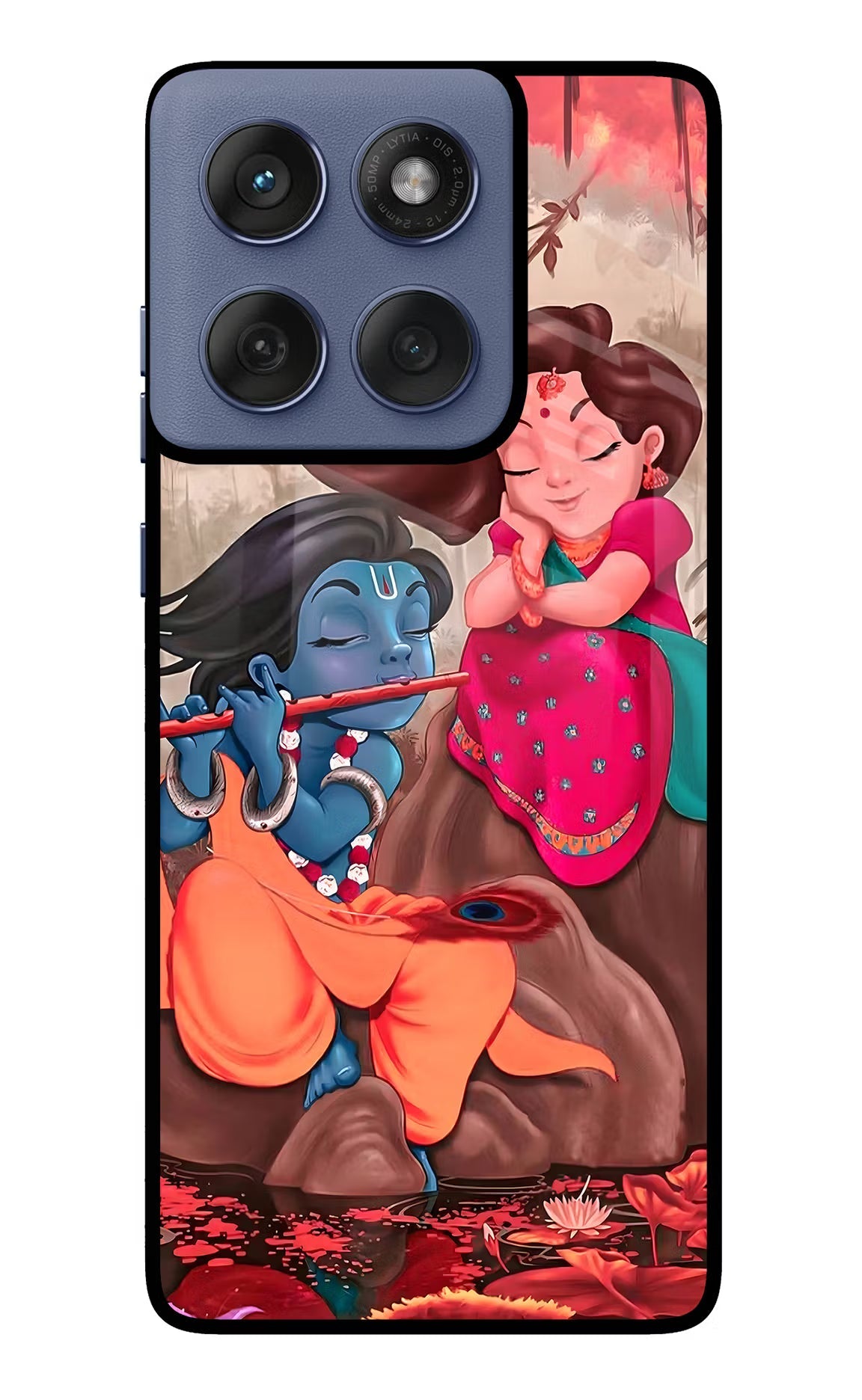 Radhe Krishna Moto Edge 60 Fusion Glass Case