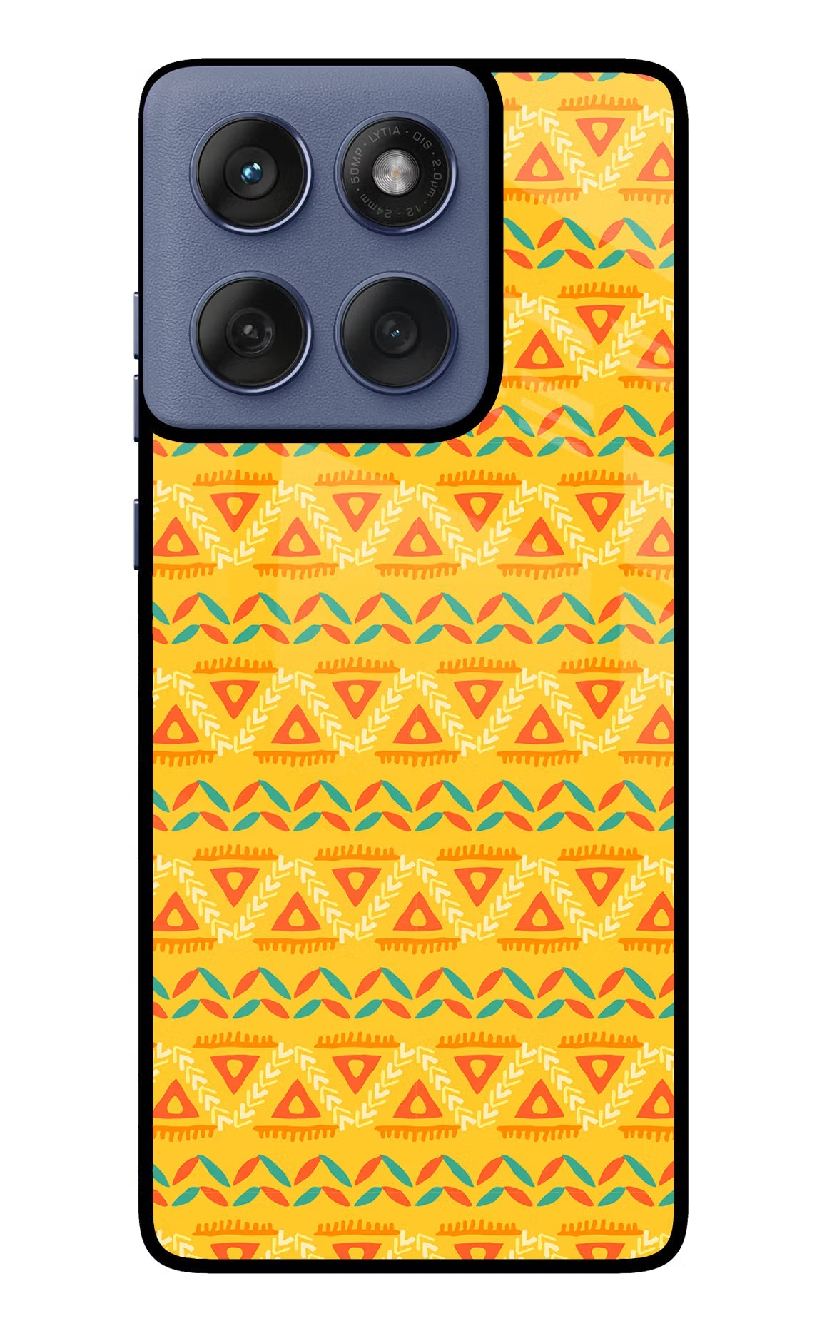 Tribal Pattern Moto Edge 60 Fusion Glass Case