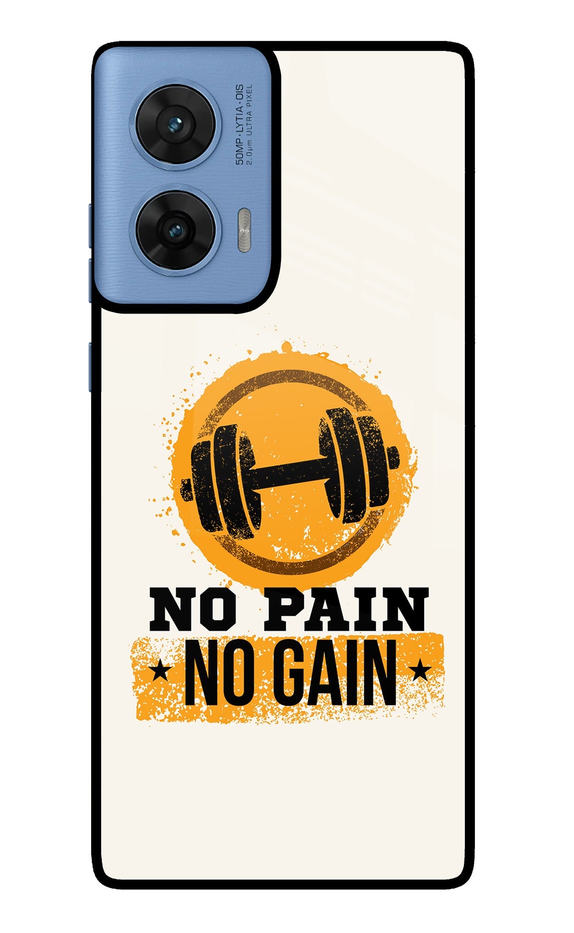 No Pain No Gain Moto Edge 60 Fusion Glass Case