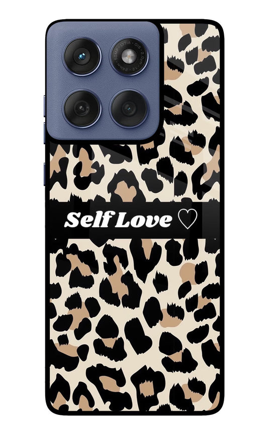 Leopard Print Self Love Moto Edge 60 Fusion Back Cover
