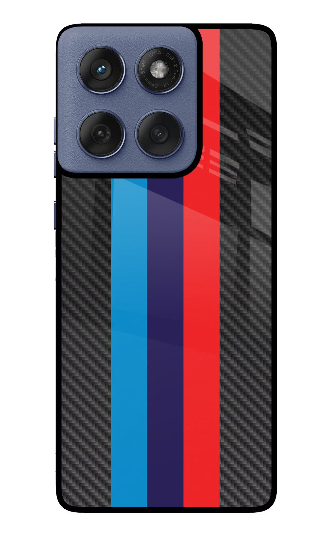 BMW Stripes Pattern Moto Edge 60 Fusion Glass Case