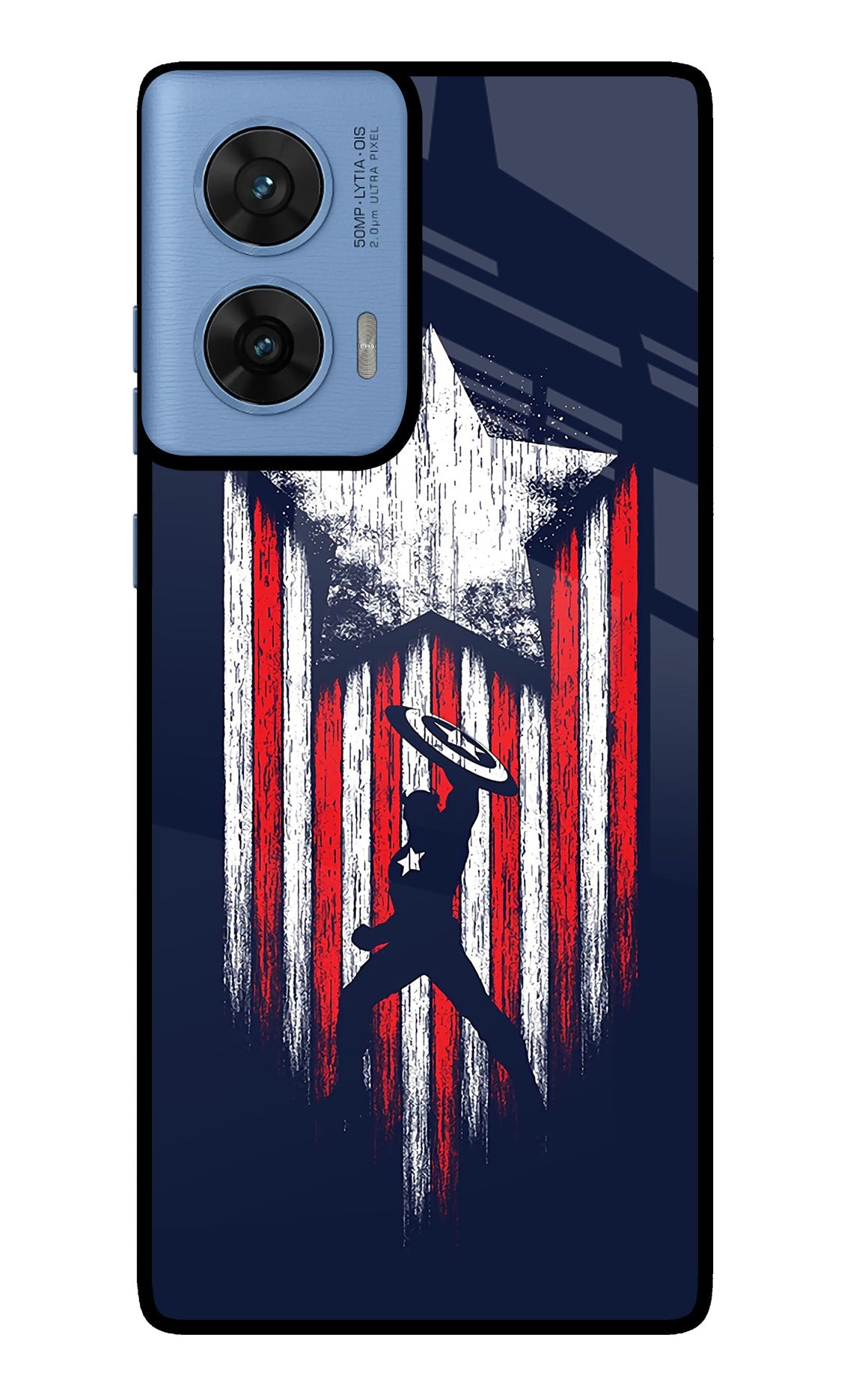 Captain America Marvel Art Moto Edge 60 Fusion Glass Case