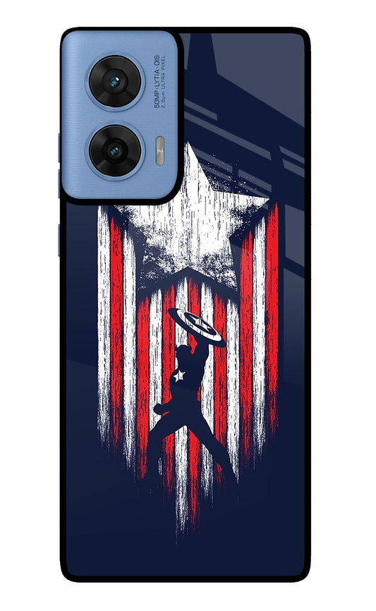 Captain America Marvel Art Moto Edge 60 Fusion Glass Case