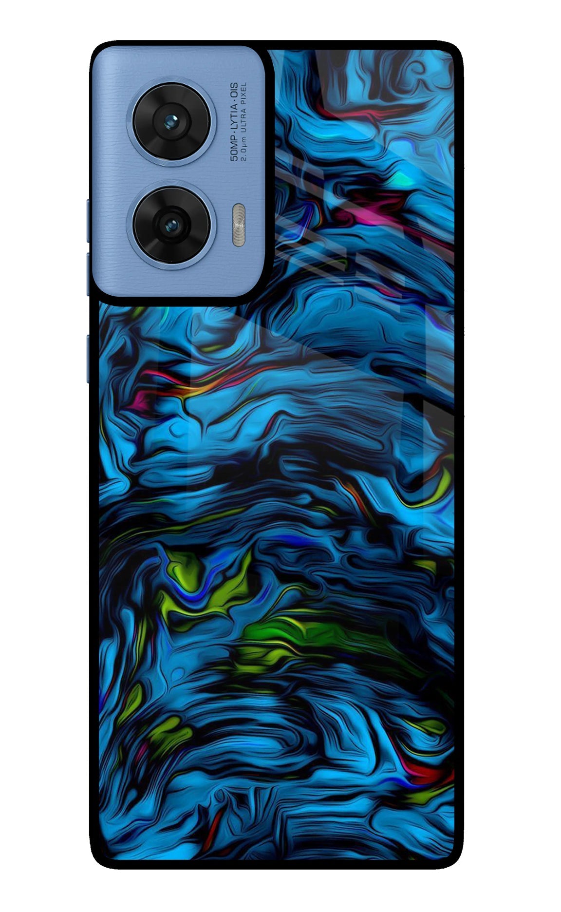 Dark Blue Abstract Moto Edge 60 Fusion Back Cover