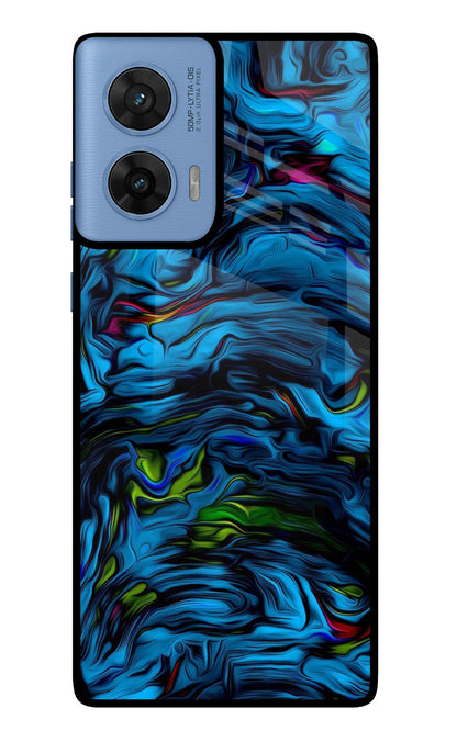 Dark Blue Abstract Moto Edge 60 Fusion Back Cover