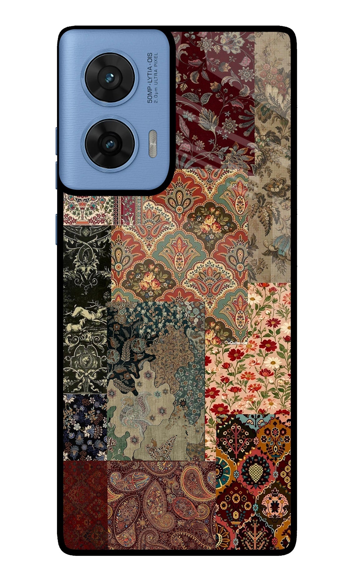 Desi Print Moto Edge 60 Fusion Glass Case