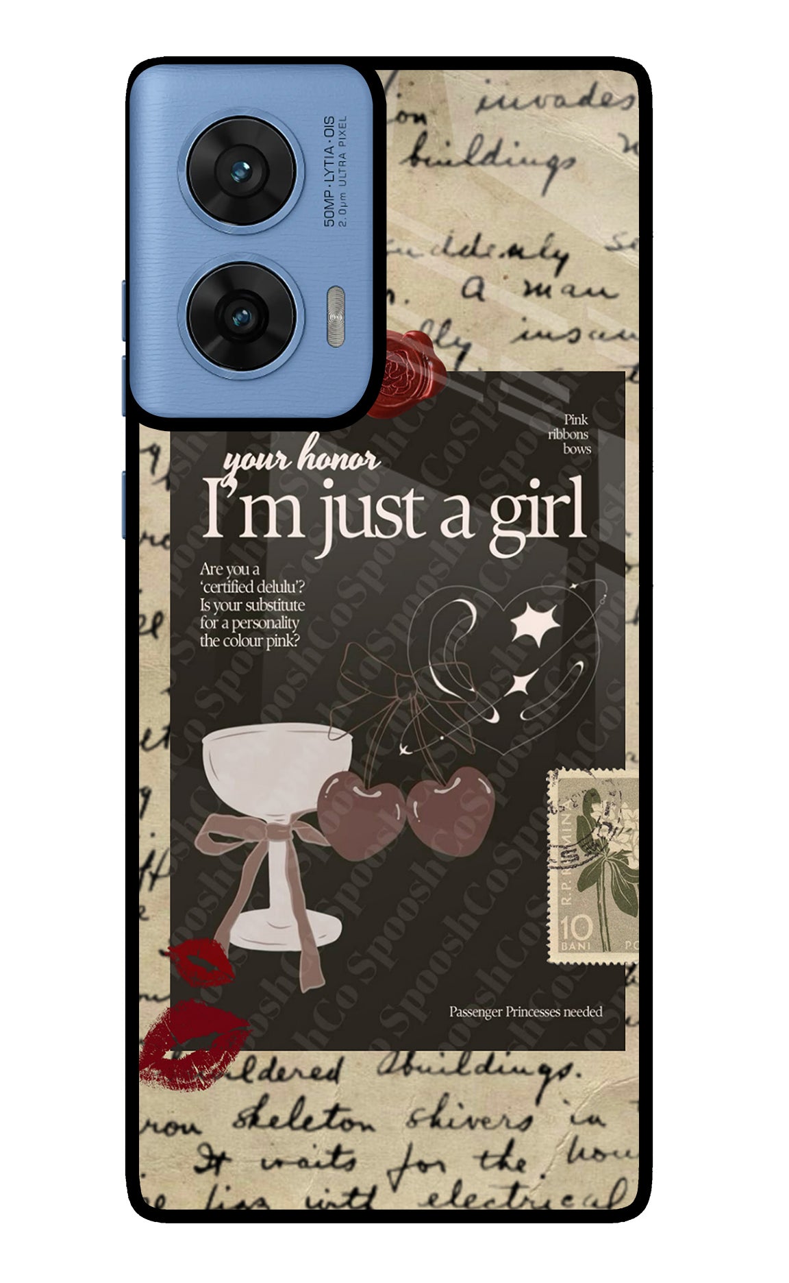 I am just a girl Moto Edge 60 Fusion Glass Case