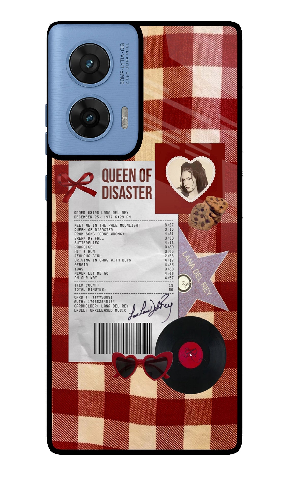 Queen of Disaster Moto Edge 60 Fusion Glass Case