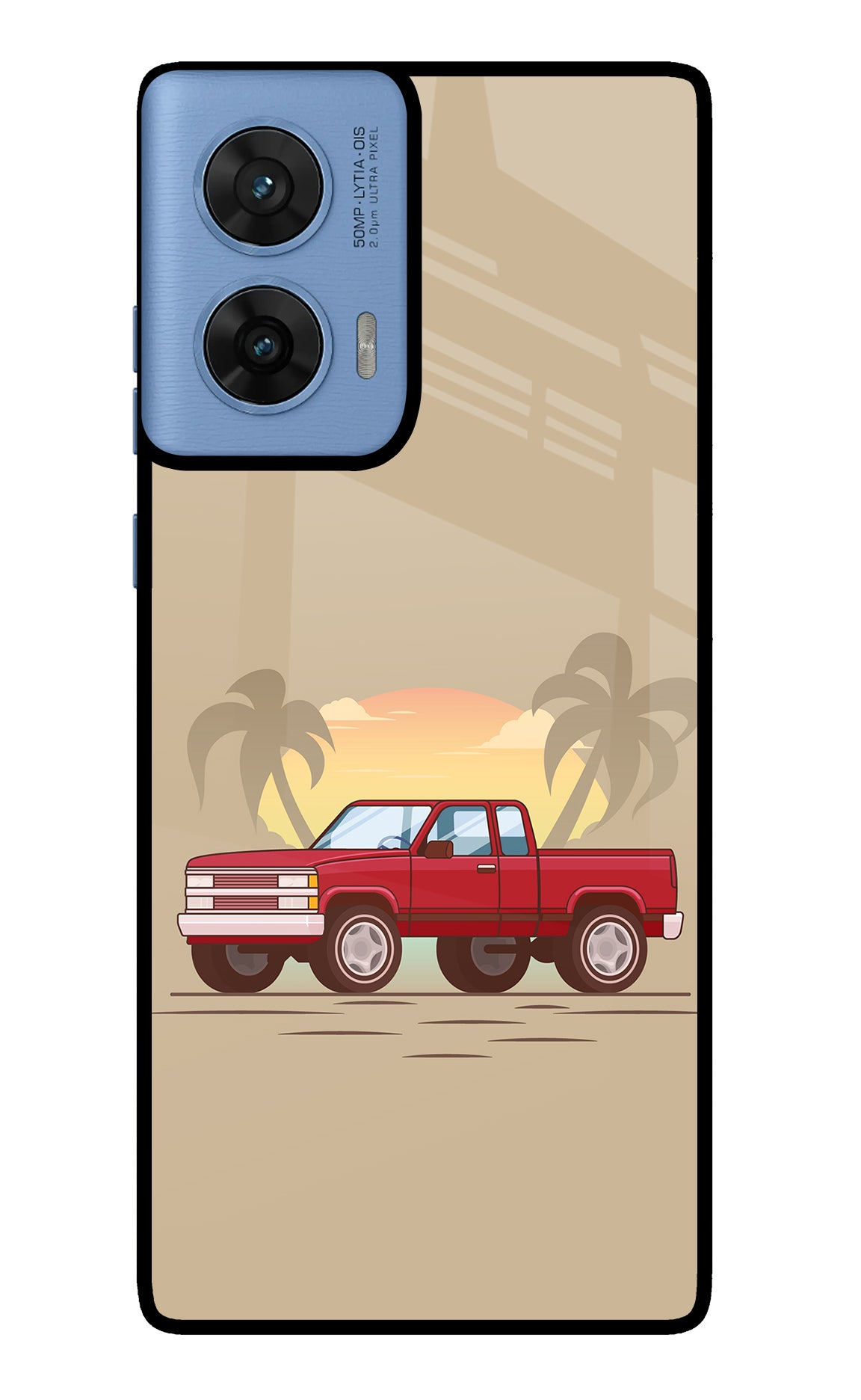 Desert Classic Drive Moto Edge 60 Fusion Glass Case