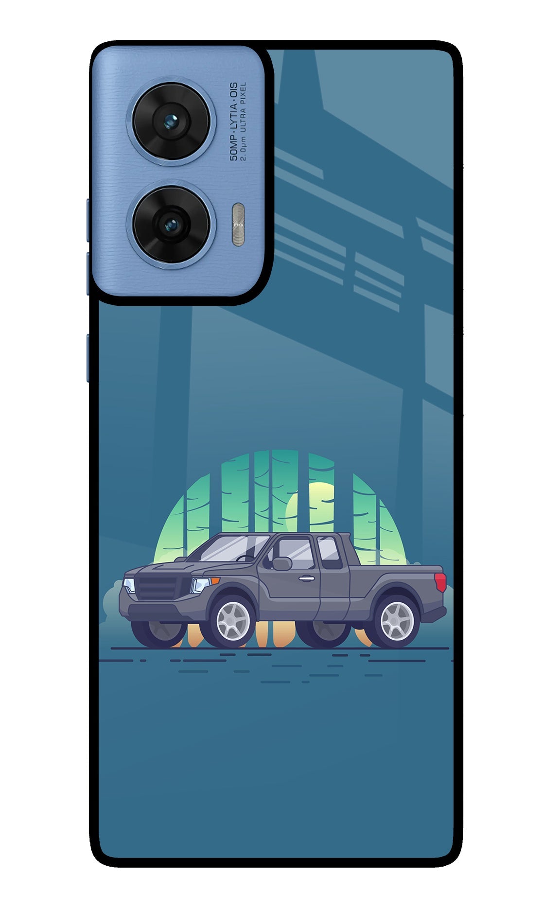 Retro Garage Vibe Moto Edge 60 Fusion Glass Case