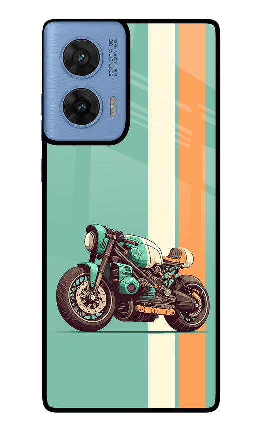 Striped Moto Drift Moto Edge 60 Fusion Back Cover