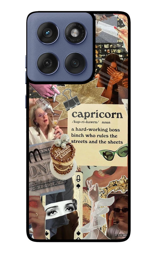 Capricorn Zodiac Moto Edge 60 Fusion Glass Case