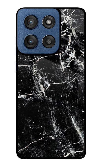 Black Marble Texture Moto Edge 60 Stylus Back Cover