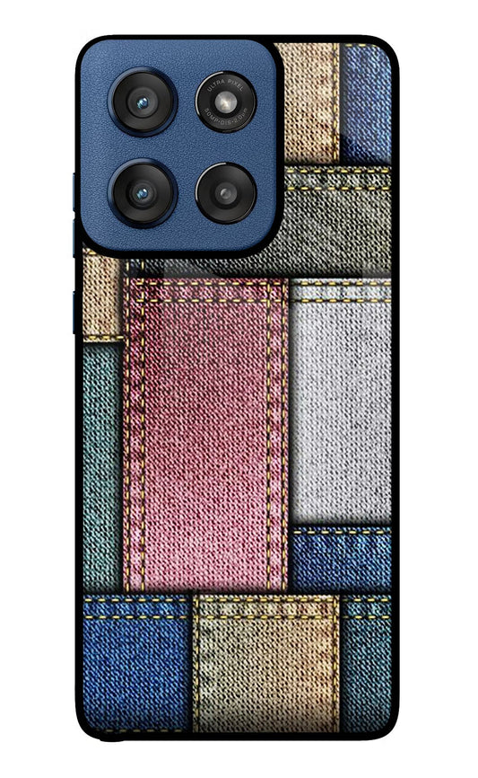 Multicolor Jeans Moto Edge 60 Stylus Back Cover